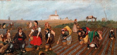 „Die Safranernte“ (Detail) von Jose Bru Albinana