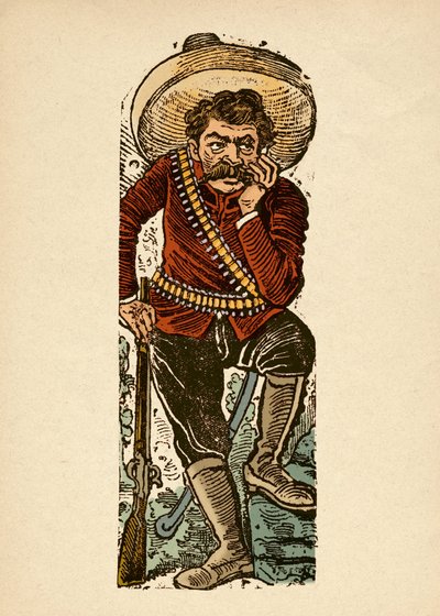 Genovevo de la O. Porträt des Revolutionärs Genovevo de la O (1876-1952) unter dem Kommando von Emiliano Zapata (1879-1919) Mexiko 1910-1912 von Jose Guadalupe Posada