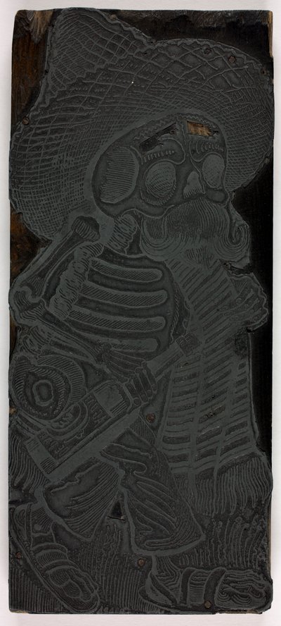 Druckstock für „Calavera der Massen“, Nr. 2 von José Guadalupe Posada