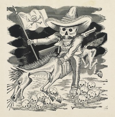 Der große Schädel von Emiliano Zapata, ca. 1911-16, gedruckt 1930 von José Guadalupe Posada