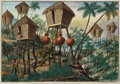 Manila und seine Umgebung: Hütten der Bergindianer von Jose Honorato Lozano