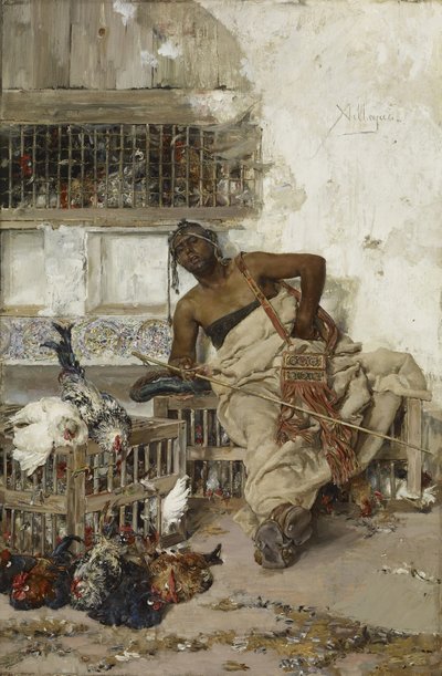 Geflügelmarkt, Tanger, ca. 1881 von Jose Villegas Cordero
