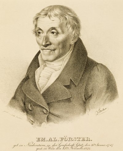Porträt von Emanuel-Aloys Förster (1748-1823), Komponist und Lehrer des Kontrapunkts von Josef Eduard Teltscher