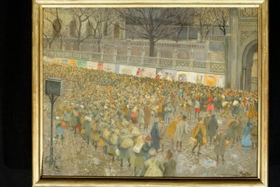 Der Nordbahnhof am 8. Nov. 918 von Josef Engelhart