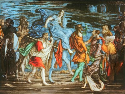 Isaak und Rebekka treffen sich von Josef Johann Michel
