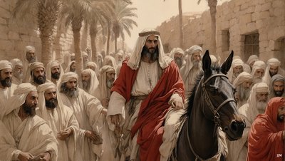Jesus zieht in Jerusalem ein von Josef Johann Michel