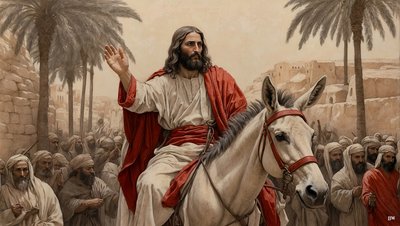 Jesus zieht in Jerusalem ein von Josef Johann Michel
