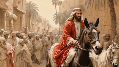 Jesus zieht in Jerusalem ein von Josef Johann Michel