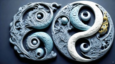 Feng Shui Konzept von Yin und Yang _02 von Josef Johann Michel