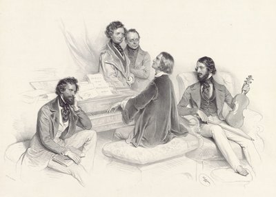 Eine Matinée bei Liszt von Josef Kriehuber