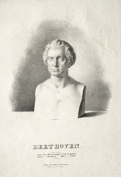 Büste von Ludwig van Beethoven von Josef Kriehuber