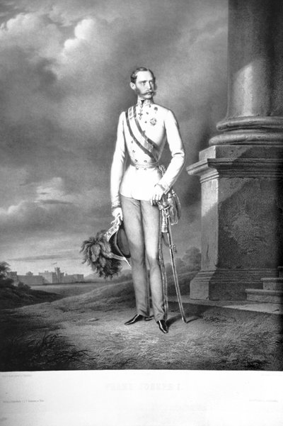 Franz Josef I. Kriehuber ca. 1860 (Lithographie) von Josef Kriehuber