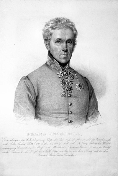 Franz von Scholl Lithografie von Josef Kriehuber