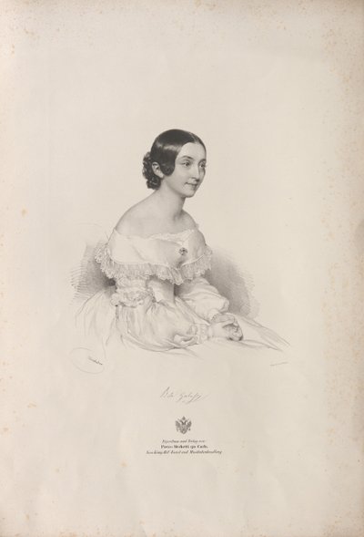 Porträt der Opernsängerin Rita Gabussi 1810-1891, 1840 von Josef Kriehuber