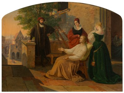 Die letzten Momente von Lucas van Leyden, 1843 von Josef Mánes