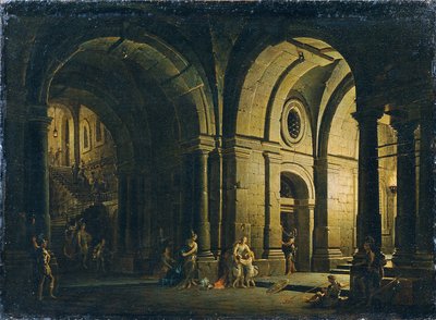 Abschied des Julius Sabinus von seiner Familie im Kerker von Josef Platzer