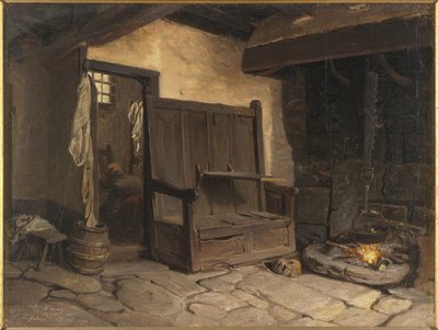Ein Cottage-Inneres von Josef Wilhelm Wallander