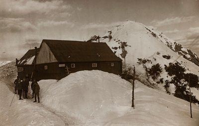 Album "Meine Weltkriegs-Erinnerungen Südwestfront (Kärnten, Italien, Südtirol) 31/03/1915-12/11/1918 - Josef Zohles Wien": Militärbaracke von Josef Zohles
