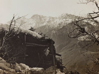 Album "Meine Weltkriegs-Erinnerungen Südwestfront (Kärnten, Italien, Südtirol) 31/03/1915-12/11/1918 - Josef Zohles Wien": Militärunterkunft in Brisia von Josef Zohles