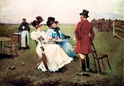 "Tag in der Kampagne". Gemälde von Josep Cusachs i Cusachs (1851-1908). Barcelona. Kloster Montserrat. Museum von Montserrat. von Josep Cusachs y Cusachs