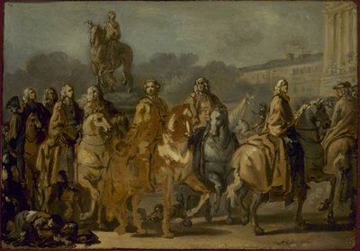 Einweihung der Statue von Ludwig XV. auf dem gleichnamigen Platz durch die Stadt Paris, 20. Juni von Joseph Marie the Elder Vien