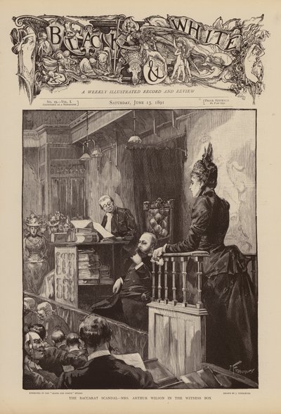 Mrs. Arthur Wilson sagt während des Baccarat-Skandalprozesses aus von Joseph (after) Finnemore
