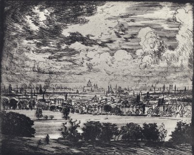 London, über Hampstead von Joseph (after) Pennell