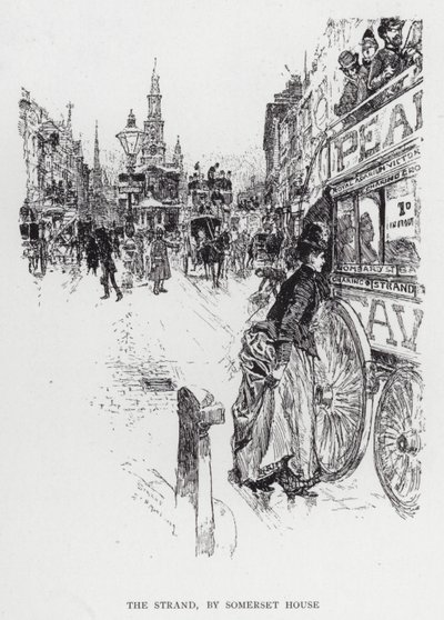The Strand, bei Somerset House von Joseph (after) Pennell