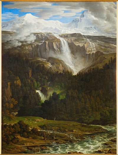 Schmadribach-Wasserfall im Lauterbrunnental, Berner Oberland, Schweiz von Joseph Anton Koch