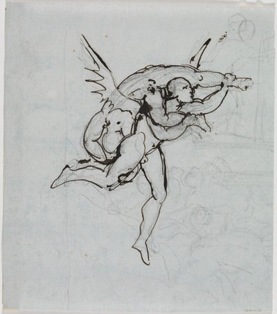 Studie des Ratsherrn von Lucca (Dante Inferno, Canto 21, V 34) von Joseph Anton Koch