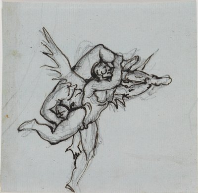 Studie zum Ratsherrn von Lucca (Dante Inferno, Canto 21, V 34) von Joseph Anton Koch