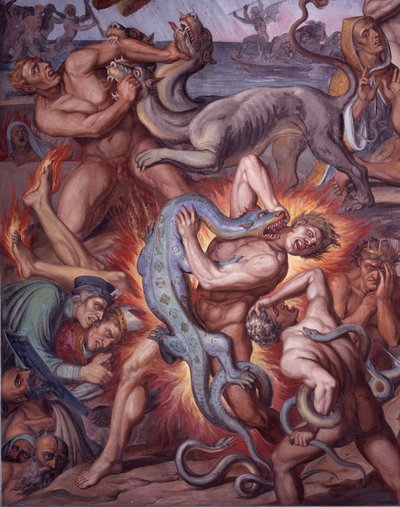 Die Hölle aus Dantes Göttlicher Komödie (Detail) von Joseph Anton Koch