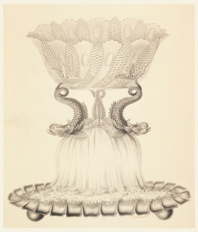Entwurf für eine Silber- und Kristallkompote von Joseph Anton Seethaler Ii
