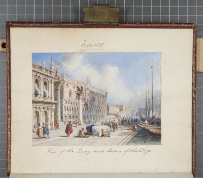 Venedig, eingeklebt in Thomas Moodys Tagebuch einer Reise durch die Schweiz und Italien, 1822 von Joseph Axe Sleap