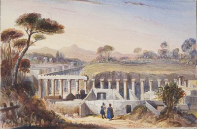 Aquarell eingeklebt in Thomas Moodys Tagebuch einer Reise durch die Schweiz und Italien, 1822 von Joseph Axe Sleap