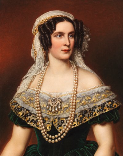 Porträt von Königin Therese von Bayern 1792-1854, 1855 von Joseph Carl Stieler