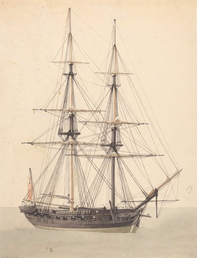 Einzelkorvette. Bug vorwärts von Joseph Cartwright