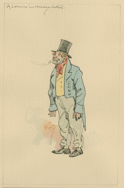 Ein Arbeiter in Festtagskleidung, ca. 1920er von Joseph Clayton Clarke