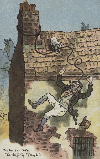 Der Tod von Bill Sikes, Oliver Twist von Joseph Clayton Clarke