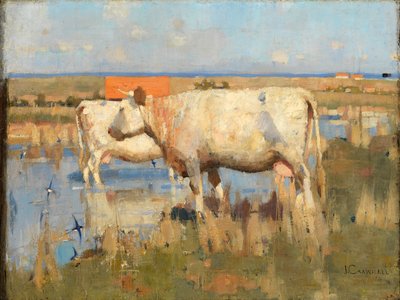 Landschaft mit Vieh, ca. 1883-85 von Joseph Crawhall