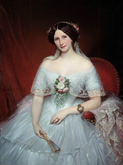 Porträt von Madame Pouchet, Ehefrau des Arztes Archimède Pouchet, Freund von Gustave Flaubert von Joseph Desire Court
