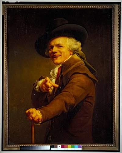 Selbstporträt im Spott (Autoportrait en Moquer), undatiert von Joseph Ducreux