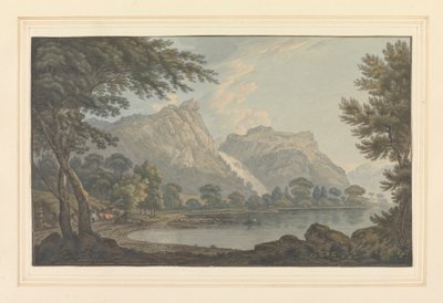 Lodore Rocks -- Wasserfall & Hütte - Entfernung von Joseph Farington