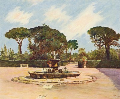 Rom: Die Villa Medici, Das Becken und der Garten von Joseph Felix Bouchor