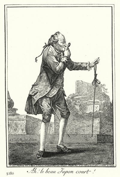 Ah! Der schöne kurze Rock (Stich) von Joseph Franz von (after) Goez