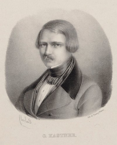 Porträt des Komponisten Jean-Georges Kastner 1810-1867 von Joseph Frédéric Flaxland