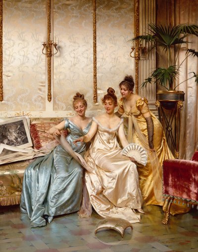 Drei schöne Kenner von Joseph Frederick Charles Soulacroix