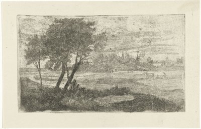 Landschaft mit einem Pflüger von Joseph Hartogensis