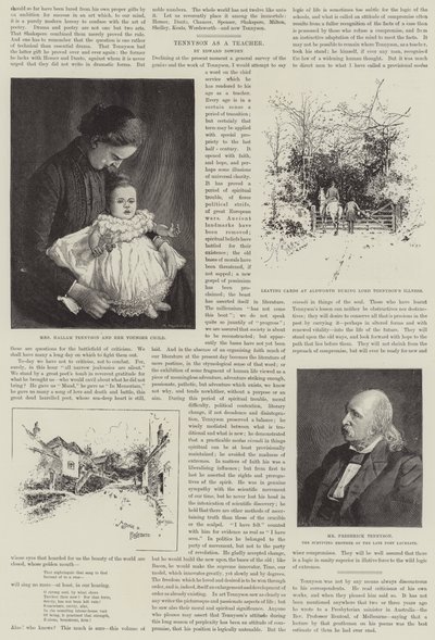 Alfred, Baron Tennyson, Poet Laureate von Joseph Holland Tringham