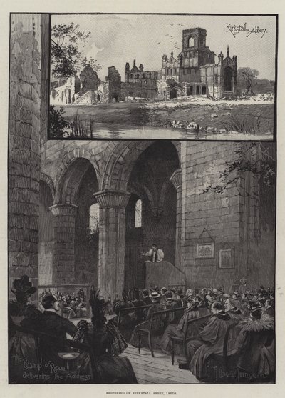 Wiedereröffnung der Kirkstall Abbey, Leeds von Joseph Holland Tringham